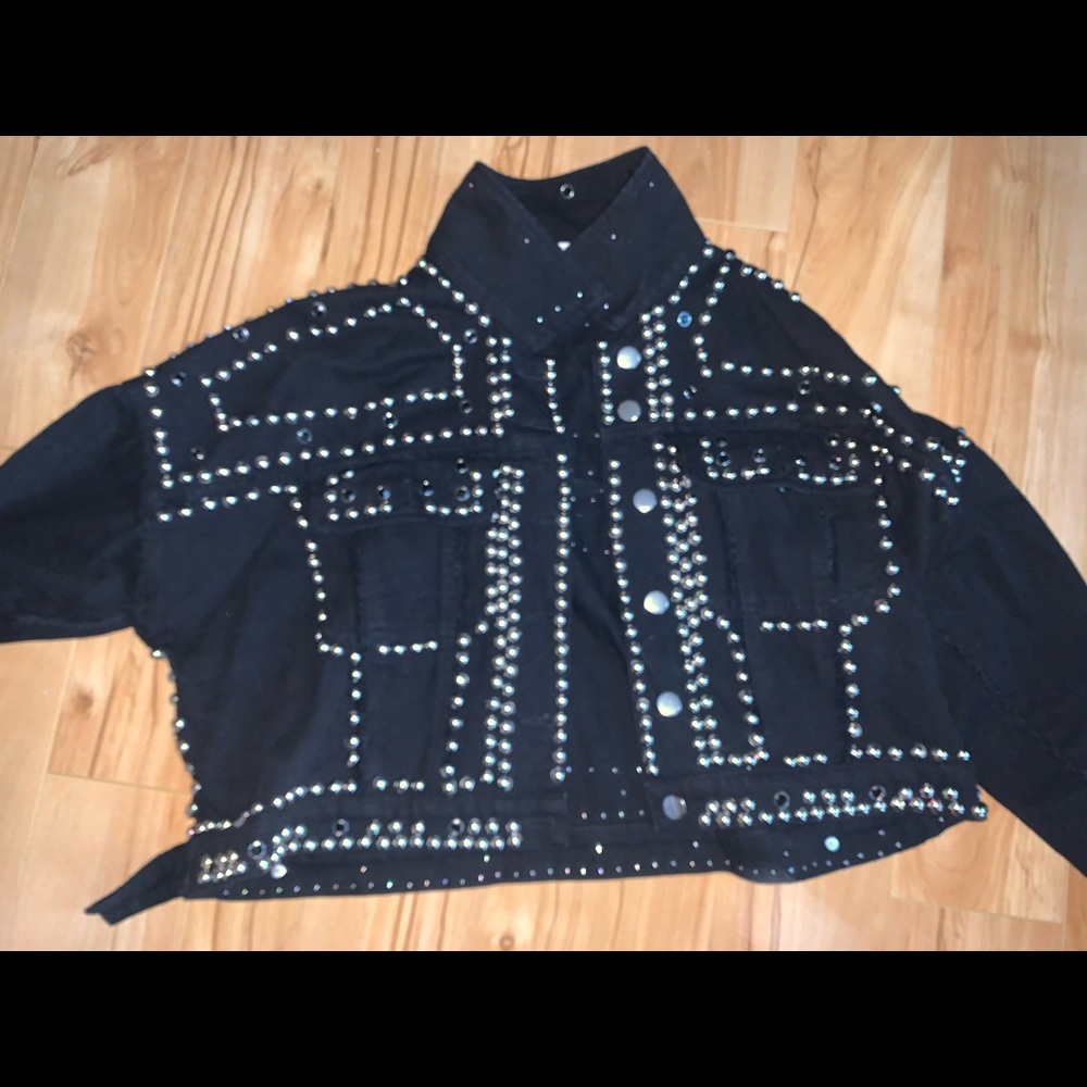 Black Stud Jean Jacket